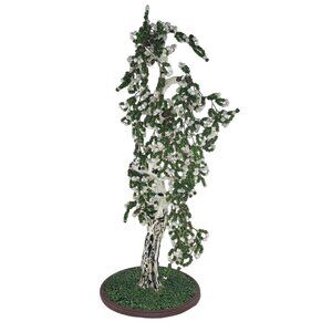 Vintage Seed Bead Tree Beaded Handmade 13"